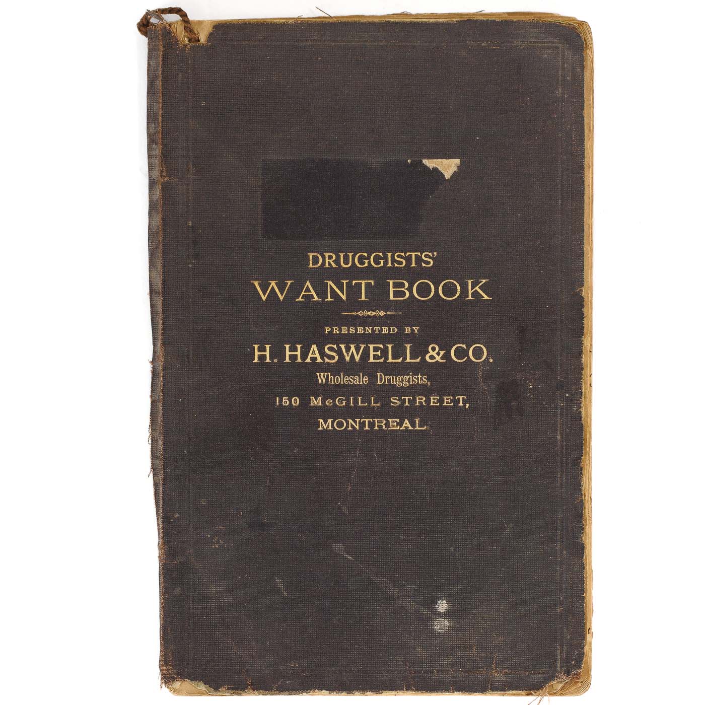 <center> 1881 PHYSICIAN or  DOCTOR'S <p> Journal of Treatments and Prescriptions <br><i> with </i><br>Advertising and Ephemera </center>