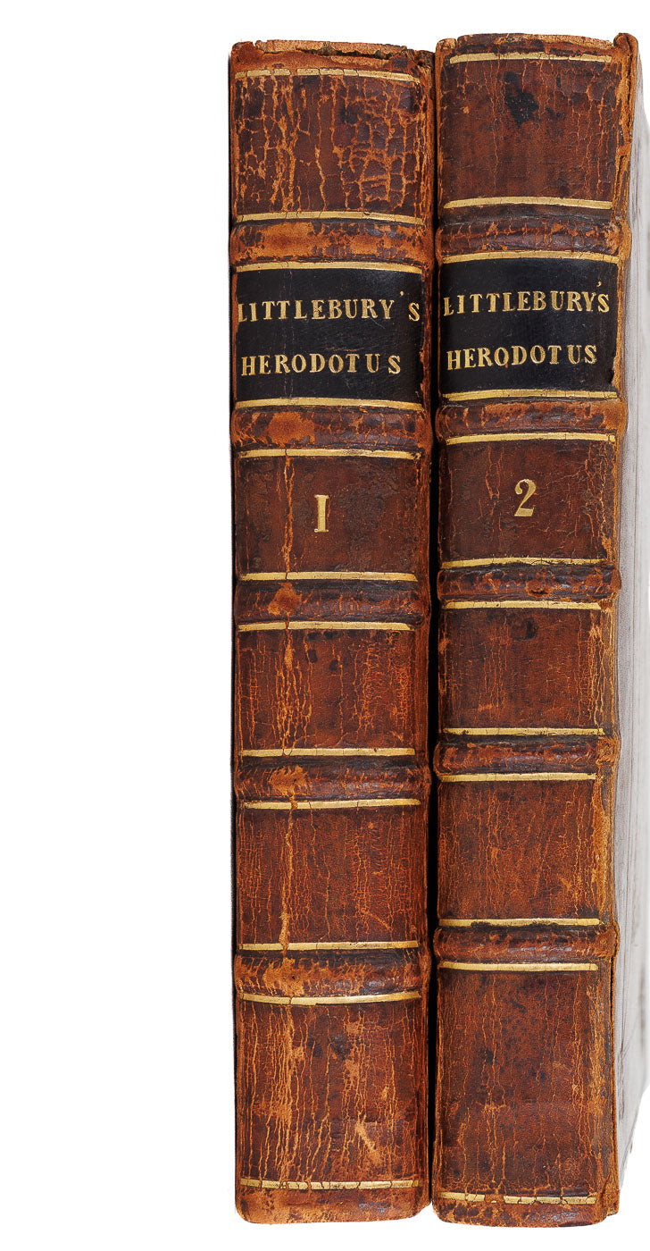 <center> Isaac Littlebury <br><i> The History of HERODOTUS </i><br> RARE <i>1st Complete Translation </i><p> 1709 </center>