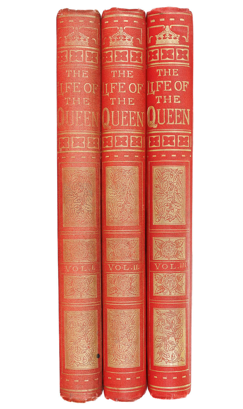 <center> Sarah Tytler <br><i> Life of QUEEN VICTORIA </i><br> 3 volume set <p> FINE ENGRAVINGS ON HEAVY STOCK </center>