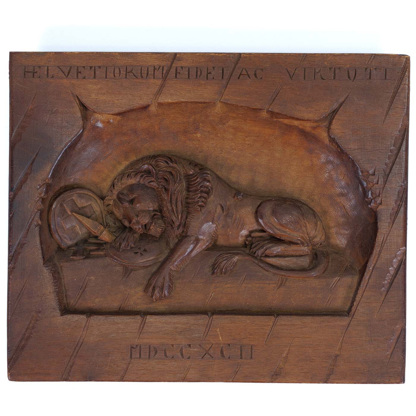 <center> VICTORIAN CARVING <br><i> Lion of Lucerne 1792 </i><p> </center>