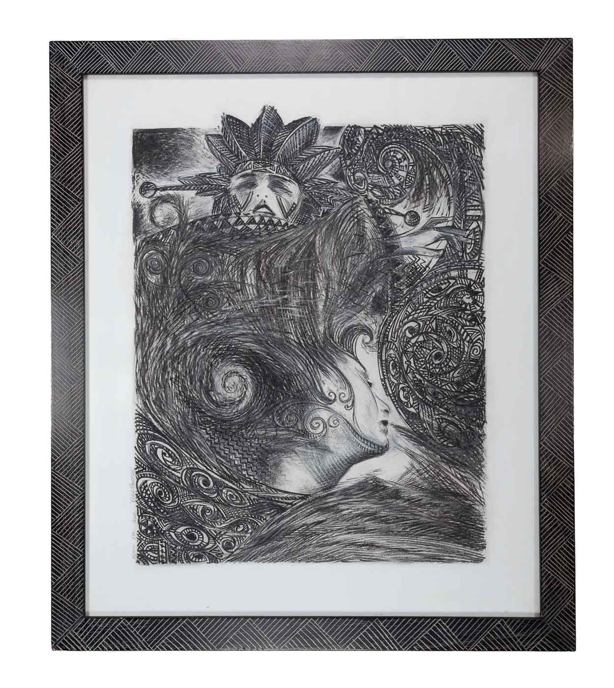 <center> Mark Day <br><i> ' FIRESTARTER ' </i><br> Beautiful Large Charcoal <p> South African Artist </center>