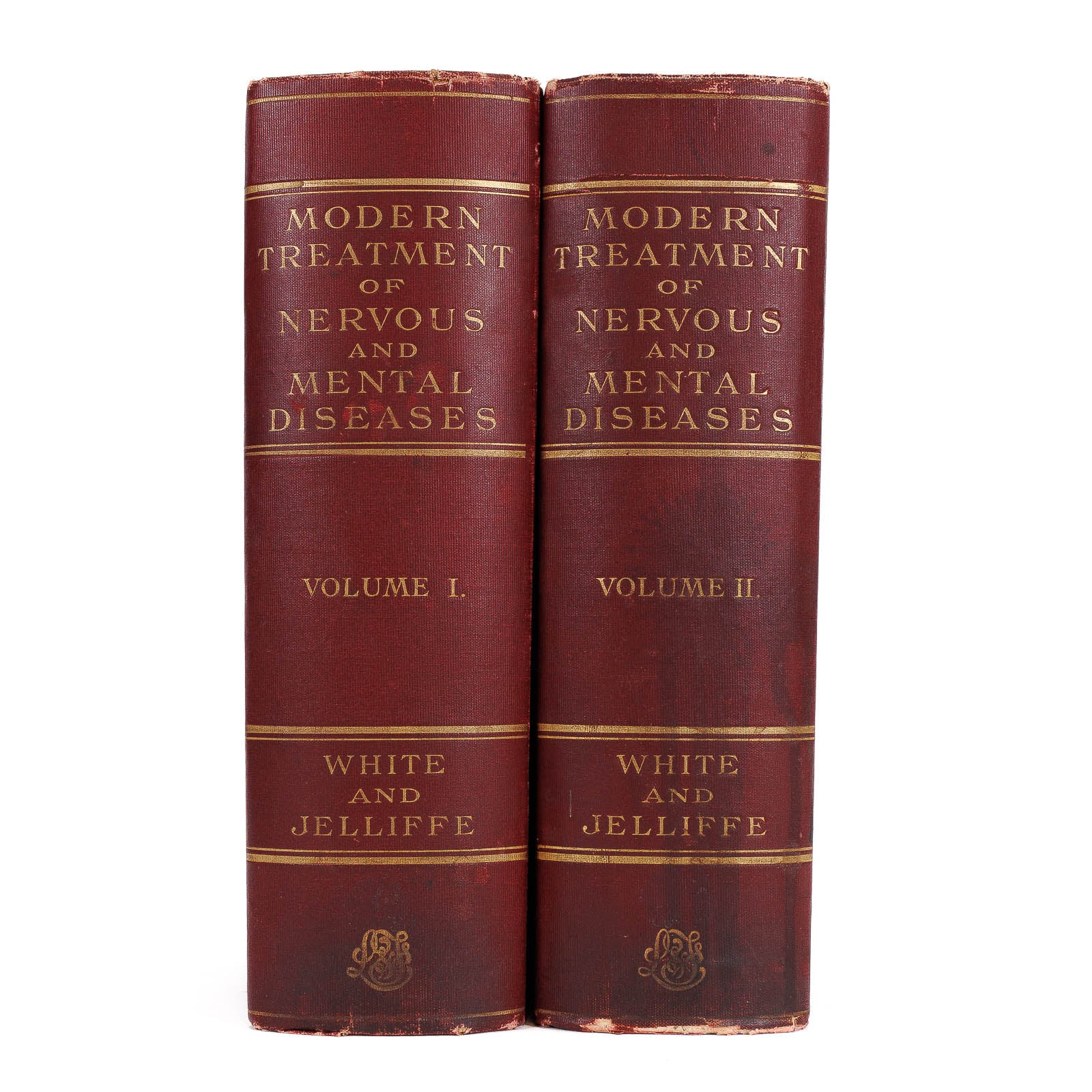 <center>White & Jelliffe <br> NERVOUS AND MENTAL DISEASES <br> 1913 <br><i> Rare 2 volume set </i></center>