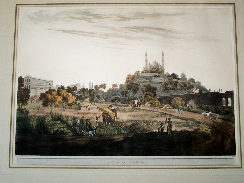 A VIEW AT LUCKNOW <p><i> 1809 Hand Coloured Aquatint </i><br> Havell after Henry Salt