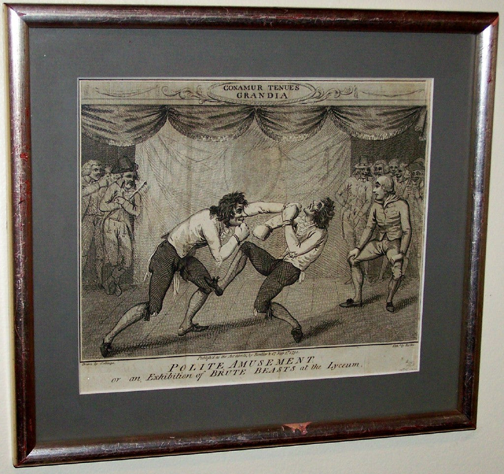 'Polite Amusement' <p> 18th Century Boxing Engraving