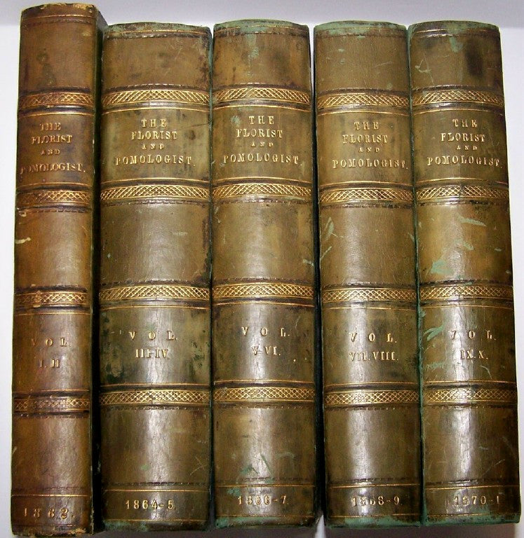 THE FLORIST AND POMOLOGIST <p><i> Thomas Moore and Robert Hogg </i><br> 5 VOLUMES <br> For 9 Years 1862 + 1864-1871