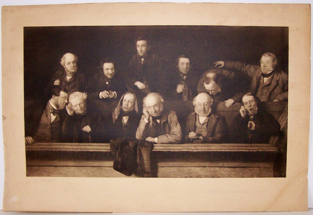 GENTLEMEN OF THE JURY <p><i> Rare Original Etching after John Morgan </i>