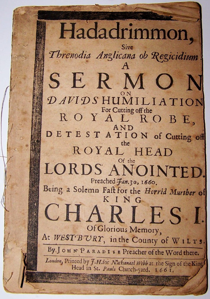 HADADRIMMON <p><i> Regicide of Charles I </i>