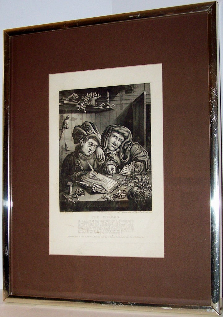 THE MISERS <p><i> Thomas Cheesman after Quintin Matsys </i><br> 1791 Engraving