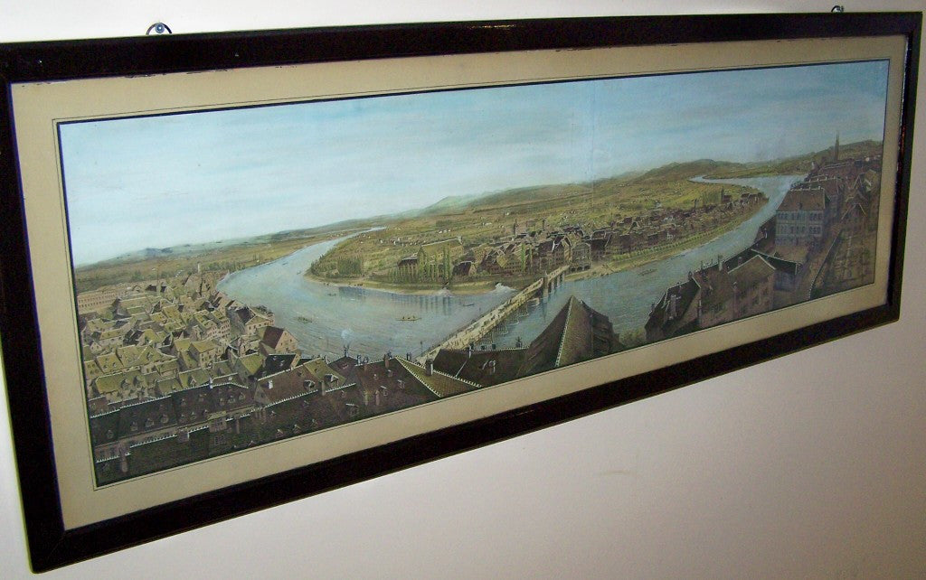 <center> Rudolf Huber <br> Basel Switzerland  1850 <p><i> Large Handcoloured Aquatint </i></center>