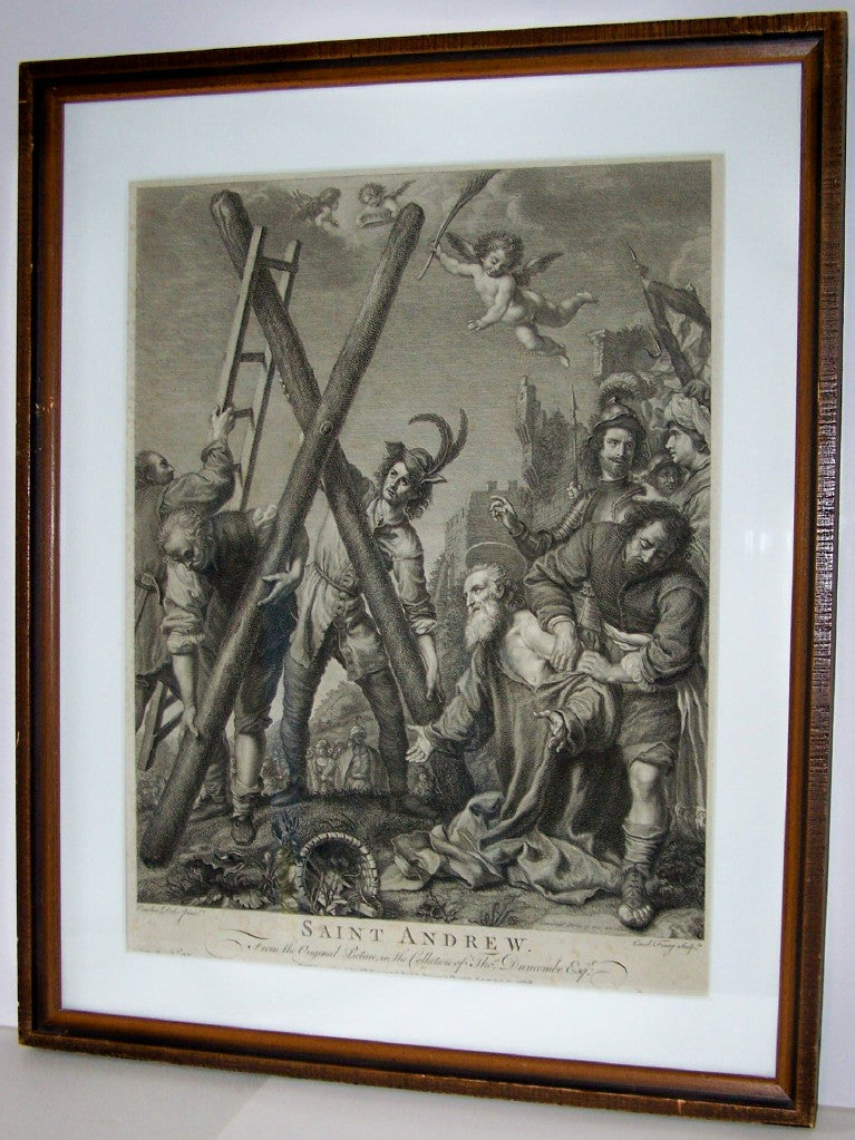 ' SAINT ANDREW ' Crucifixion and Execution <p><i> Rare Boydell Engraving </i><br> 1768