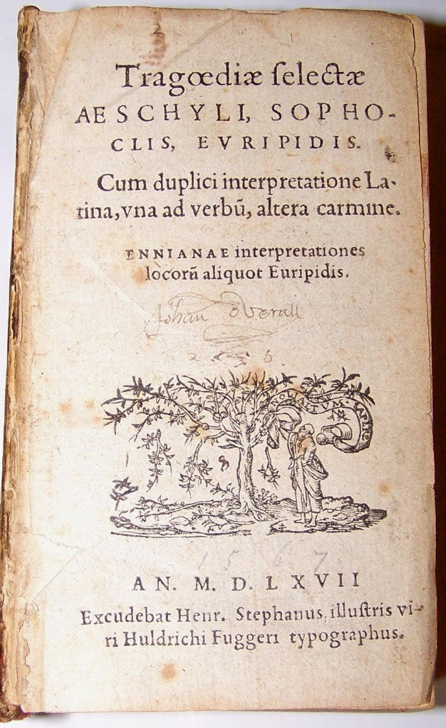 <center> TRAGOEDIAE SELECTAE <p><i>early 1567 printing </i></center>